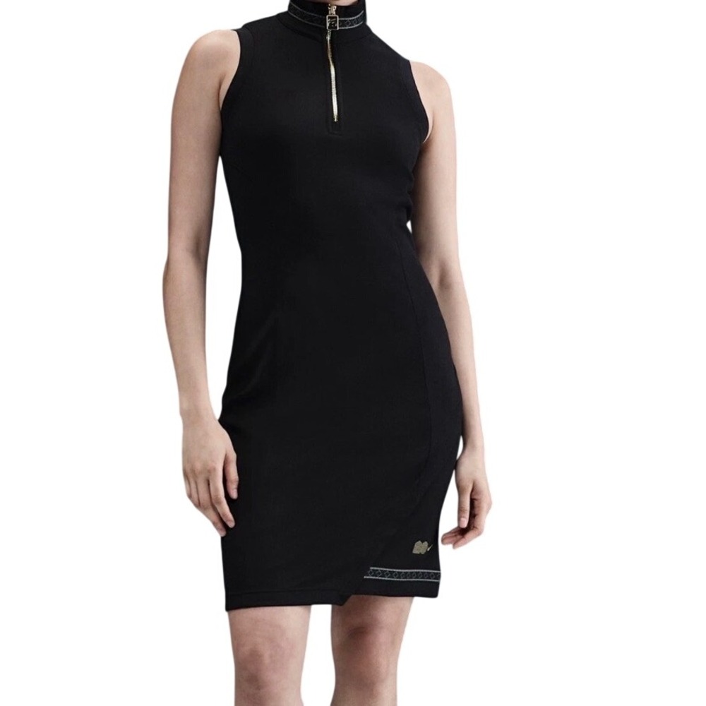 Nike Dress Womens‎ XS Black New Quarter Zip Sleeveless Athletic HJ0536-010 16x36